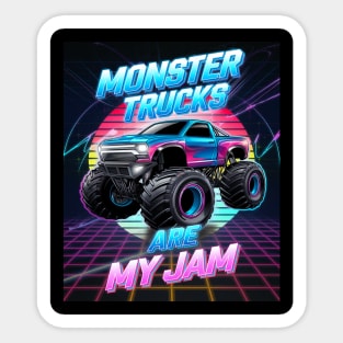 Monster Trucks Are My Jam Monster Truck Sticker
